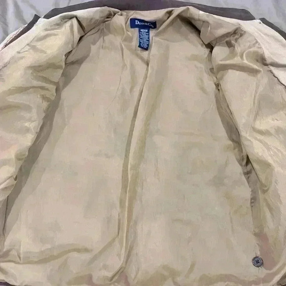 Denim & Co. Light Brown Embroidered Cotton Boho Button Down Jacket Women’s Sz M - Picture 5 of 6